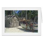 Three Children on the Beach at PUKAPUKA Greeting Card