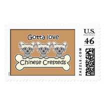 Three Chinese Cresteds Stamp