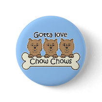 Three Chow Chows buttons by dogcartoons Three Chow Chows buttons
