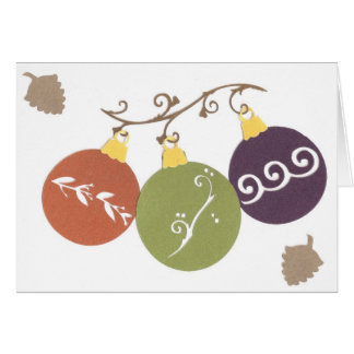 Three Christmas Οrnaments Greeting Card
