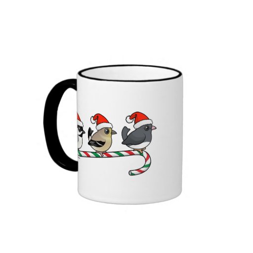 Three Christmas Finches (US) Coffee Mugs