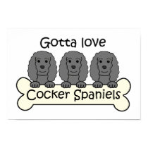Three Cocker Spaniels posters by dogcartoons Three Cocker Spaniels posters