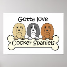 Three Cocker Spaniels Posters