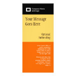 Three Color - Orange Amber and Black Rack Card Design