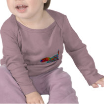Three Colorful Turtles 2-Sided Infant Longsleeve T-shirts