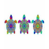 Three Colorful Turtles 2-Sided Kids' Dark Shirts