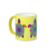 Three Colorful Turtles Mugs