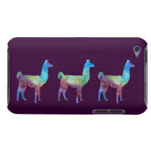 Three Colorwashed Llamas iPod Touch Case-Mate Case