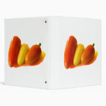 Three Cone White Habanero Peppers Orange Yellow Vinyl Binders