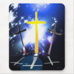Three Crosses At Calvary Mouse Pad