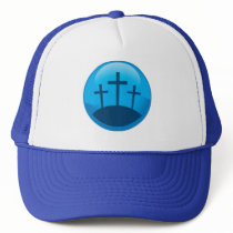 three crosses mesh hat