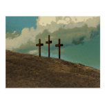 Three Crosses on a hill Postcards
