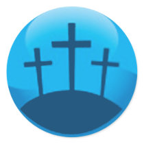 three crosses stickers