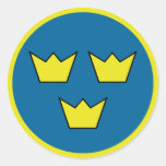 "Three Crowns" Round Sticker