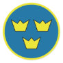 "Three Crowns" Round Sticker
