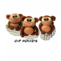 Three Cute Chip Monkeys T-Shirt