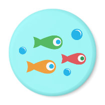 Three Cute Fish magnets