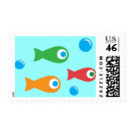 Three Cute Fish Postage Stamp