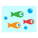 Three Cute Fish Postcard