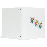 three cute happy bumble bees on flowers 3 ring binder