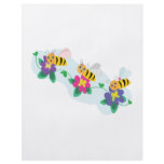 three cute happy bumble bees on flowers full color flyer