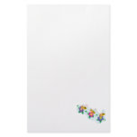 three cute happy bumble bees on flowers stationery