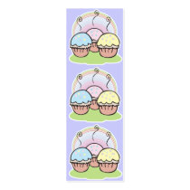 three cute little cupcakes bookmark business cards