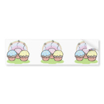 three cute little cupcakes bumper stickers