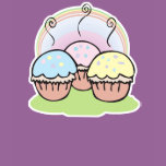 three cute little cupcakes