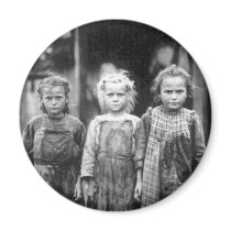 Three Cute Little Girls Vintage South Carolina Magnets