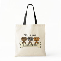 Three Dachshunds bags