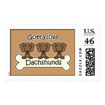 Three Dachshunds Stamps