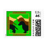 Three Dachshunds Postage Stamp