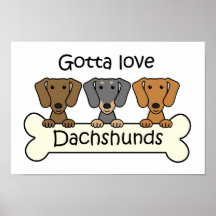 Three Dachshunds Posters
