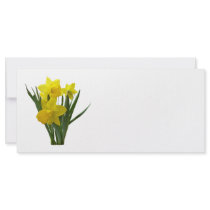 Three Daffodils Standing Guard Rack Card Design