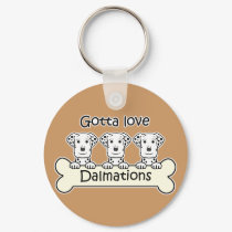 Three Dalmations keychains