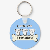 Three Dalmations keychains