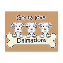 Three Dalmations postcards