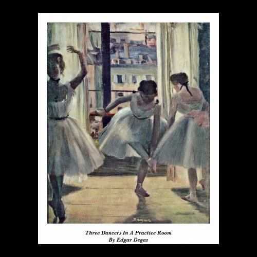 Three Dancers In A Practice Room By Edgar Degas Posters
