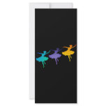 Three Dancers On Black Rack Card