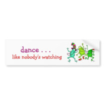 Three Dancing Frogs Bumper Sticker