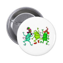 Three Dancing Frogs Buttons