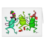 Three Dancing Frogs Card