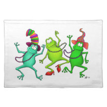 Three Dancing Frogs Placemat