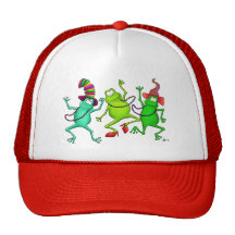 Three Dancing Frogs Trucker Hat