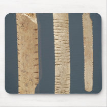 Three decorated bones mouse pads