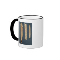 Three decorated bones mugs