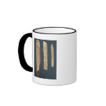 Three decorated bones mugs