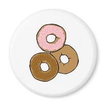 Three Delicious Donuts magnets