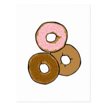 Three Delicious Donuts postcards